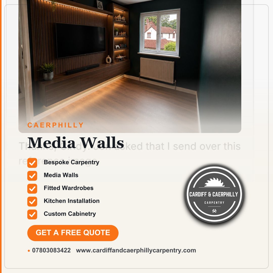 Understanding Media Walls in Caerphilly