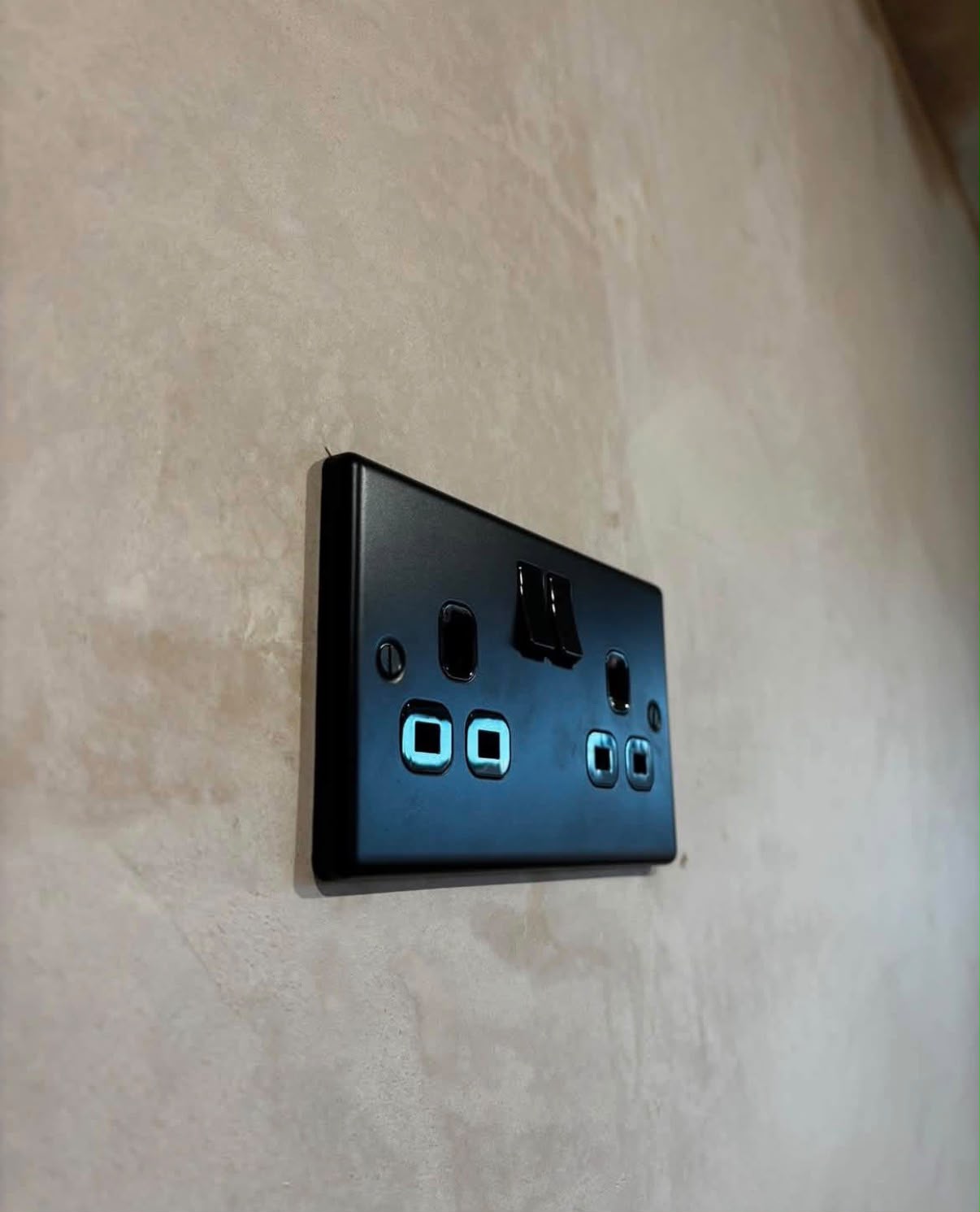 Black socket with USB
