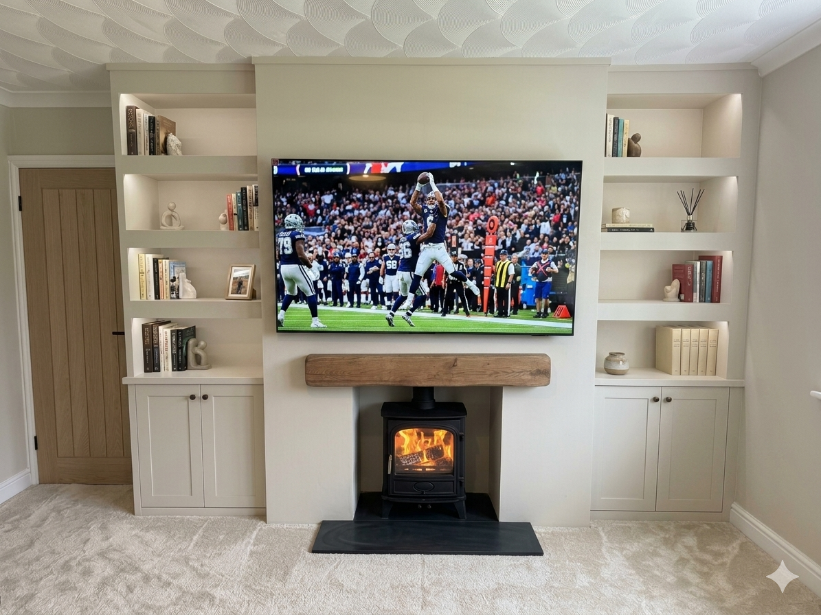 fully dressed media wall