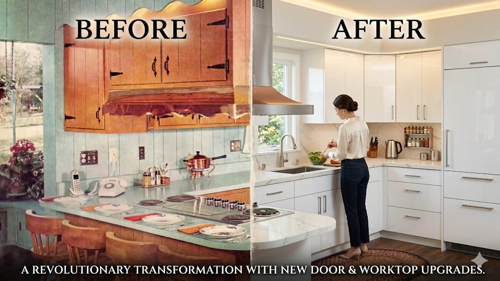 Photo for SEO content: BEFORE AND AFTER KITCHENS cARDIFF. Edit this description so it works as accessible alt text on your blog.