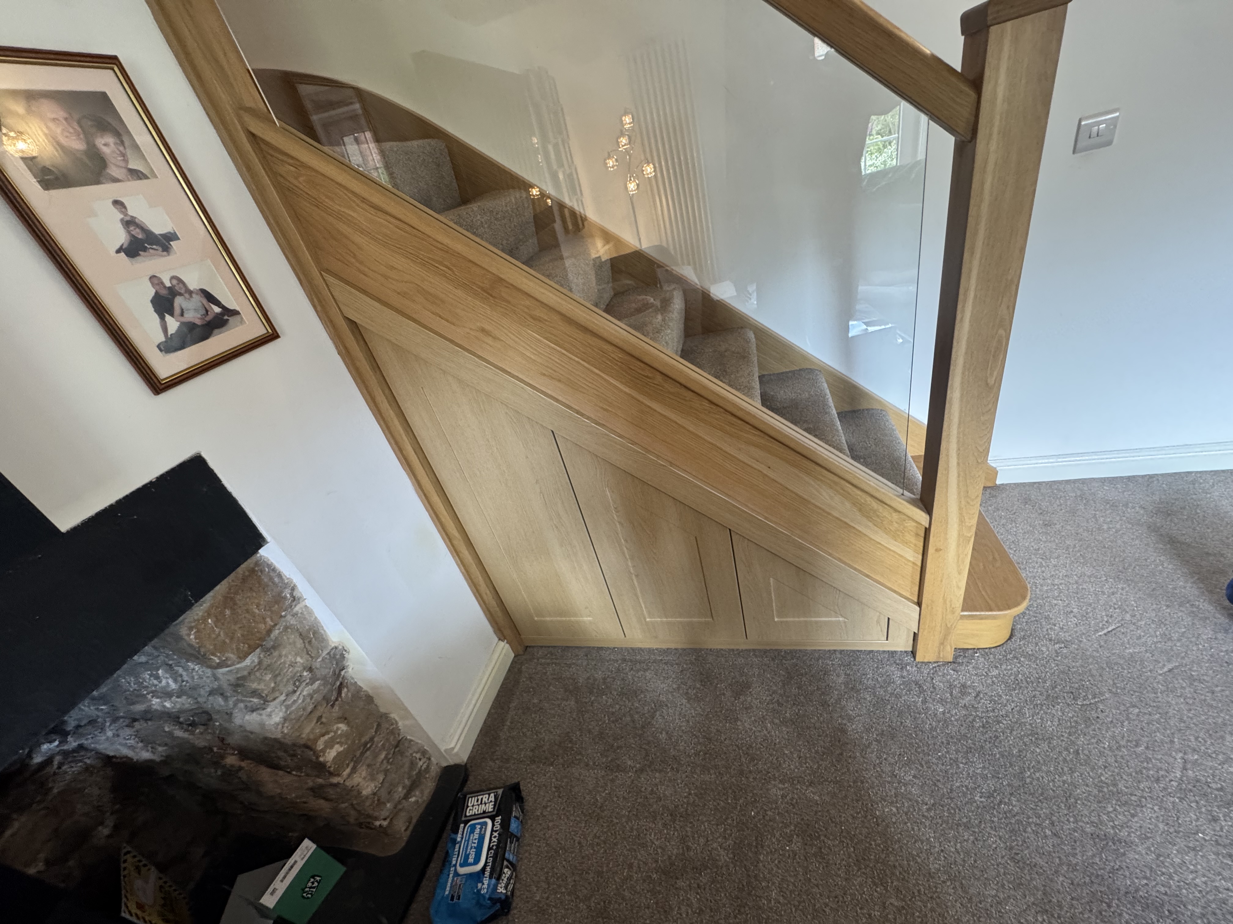 Portfolio image for Under-Stairs Storage in CF14. Scope: 2/3 column under stairs